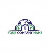 NLP Real Housing Abstract Real Estate Logo Outline