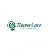 E Swirl Flower Creative Health Care Logo Template