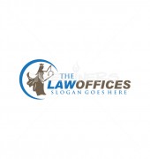 The Law Statue Creative Law Office Logo Template
