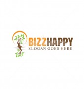 Happy Green Tree Kids Learning Logo Template