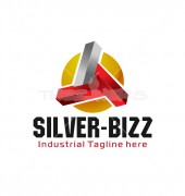 A Letter Silver Brick Stylish Logo Template