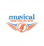 Musical Wings Media Logo Template