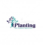Herbal Planting Medical Solution Logo Template