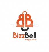 Letter BB Bell Typography Logo Template