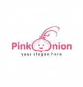 Pink Onion Elite Restaurant Logo Template
