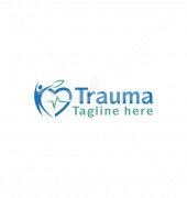 Trauma Heart Surgeon Medical logo Template