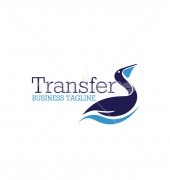 Transfer Swan Swim Inventive Bird Premade Logo Design