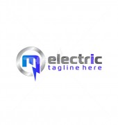 M Letter Electric Power Creative Premade Logo Design