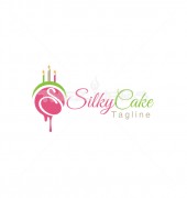 Silky Cake Delicious Food Shop Logo Template