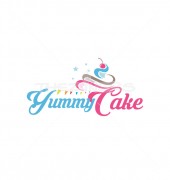 Yummy Fruity Cake Food Restaurant Logo Template