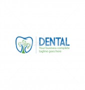 Teeth Tree Premade Dental Care Logo Template