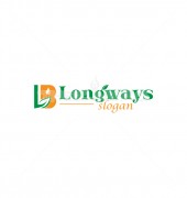 LB Letter Leaves Longway Logo Design Template