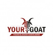 Billy Goat Face Premade Animal Logo Template