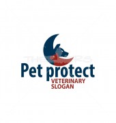 Pet Protection Abstract Animal Logo Template