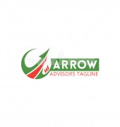 Up Arrow and Bar Graph Advisors Logo Design