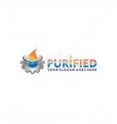 Purified Technical Drop Repair & Maintenance Logo Template