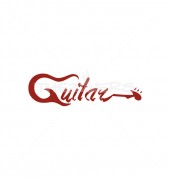 G Letter Typography Guitar Logo Template