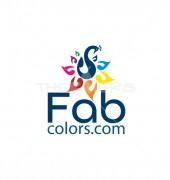 Colourful Peacock Floral Bird Logo Template