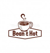 Hot Coffee Cup Beautiful Cafeteria Logo Template