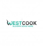 W Letter West Cook Artefacts Premade Logo Symbol