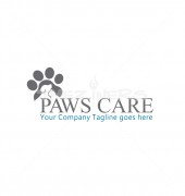 Paws Care Elegant Pet Animal Logo Template