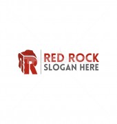 RR Letter Rock Red Elegant Logo Template
