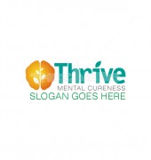 Thrive Mental Cure Elegant Healthcare Solutions Logo Design