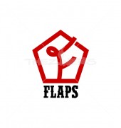 F Letter Flaps Elegant Pentagon Logo Template
