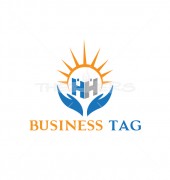 HH Letter Sun Rise Child Care Logo Template
