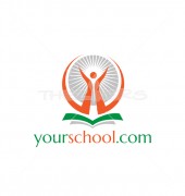 Study Meditation Creative Child Care Logo Template