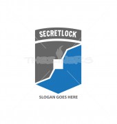 Security Shield Secret Lock Logo Template