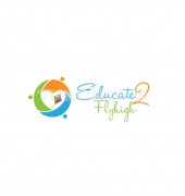 Educate with Fly Kite Childcare Logo Design Template