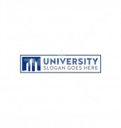 University Buildings Premade Childcare Label Logo Template