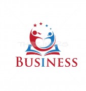 Students Book Creative Children & Childcare Education Logo Template