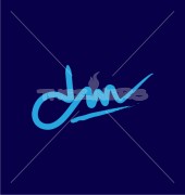 DM Letter Stylish Signature Logo Template