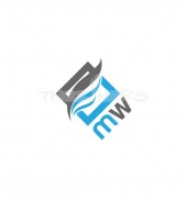 WM MW Letter Creative Logo Template